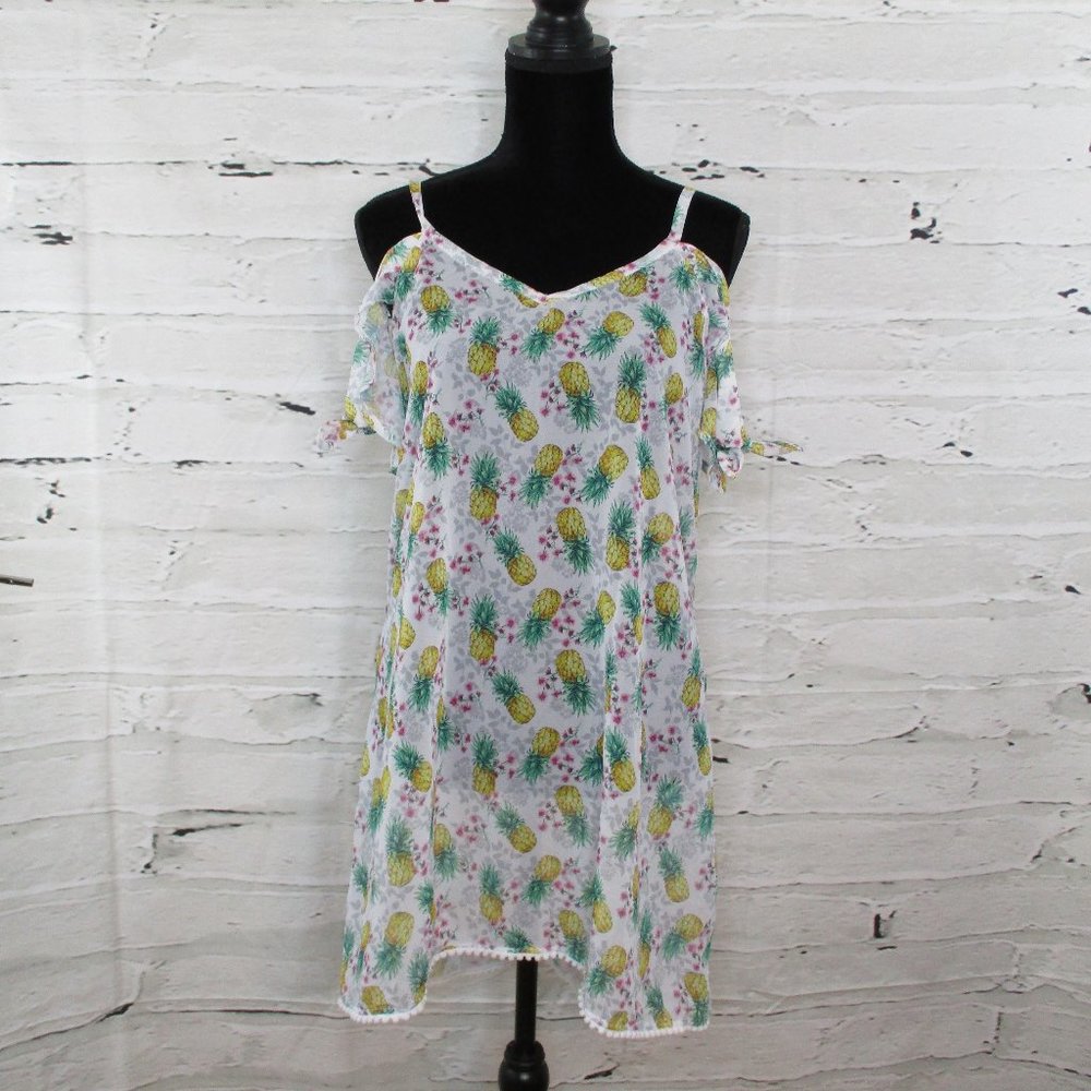Miken Swim Tropical Pineapple Beack Cover Up Dress